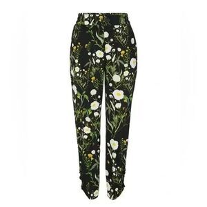 Women's Cabi # 4295 Chi Chi Trouser Floral Print Tapered Ruched Leg Pants M